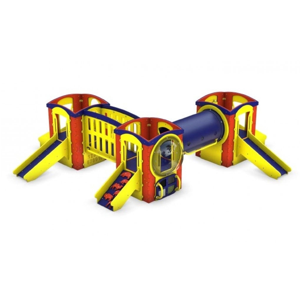 Tot Trek Large Modular Play Structure with Commercial HDPE Frame