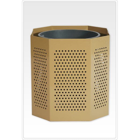 Perforated Steel Trash Can